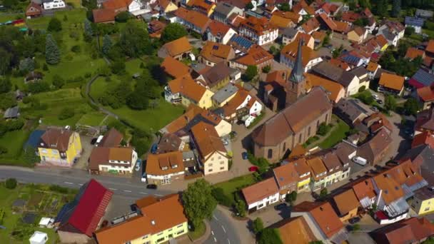 Vue Aérienne Village Mudau Allemagne — Video