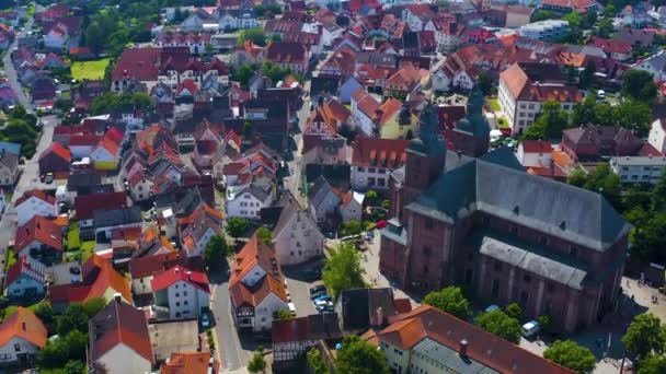 Widok Powietrza Miasto Wallduern Niemczech Słoneczny Dzień Wiosną — Wideo stockowe