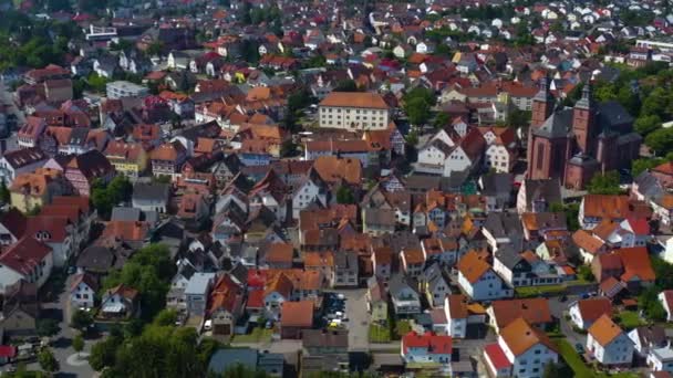 Vue Aérienne Ville Wallduern Allemagne Par Une Journée Ensoleillée Printemps — Video