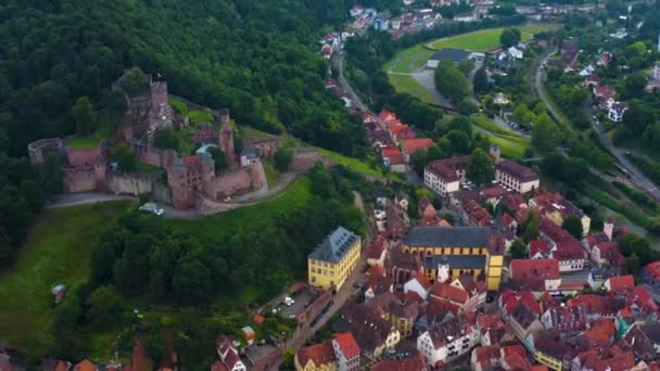 Vista Aérea Cidade Wertheim Main Alemanha — Vídeo de Stock