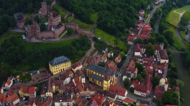 Luchtfoto Van Wertheim Main Duitsland — Stockvideo