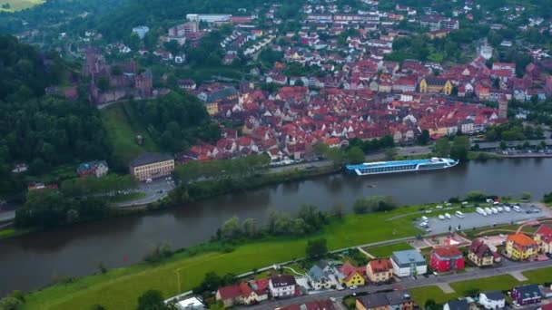 Veduta Aerea Della Città Wertheim Main Germania — Video Stock