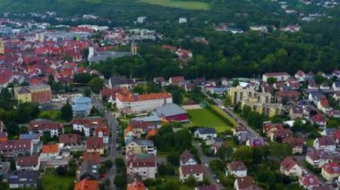 Şehrin eski kısmından hava manzarası Almanya 'da kötü Mergentheim.. 