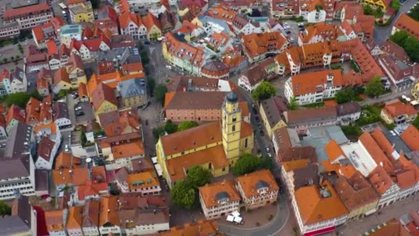 Veduta Aerea Dalla Parte Vecchia Della Città Bad Mergentheim Germania — Video Stock