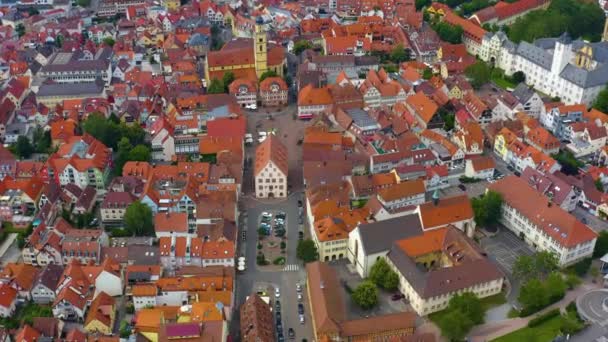 Vedere Aeriană Din Partea Veche Orașului Bad Mergentheim Din Germania — Videoclip de stoc
