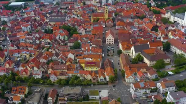 Ilmakuva Vanhasta Kaupunginosasta Bad Mergentheim Saksassa — kuvapankkivideo