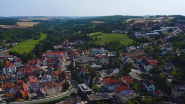 Almanya Daki Osterburken Kentinin Hava Manzarası — Stok video