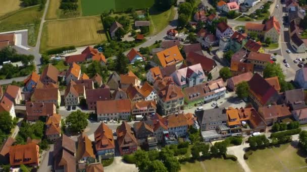 Vue Aérienne Village Château Kirchberg Der Jagst Allemagne Par Une — Video
