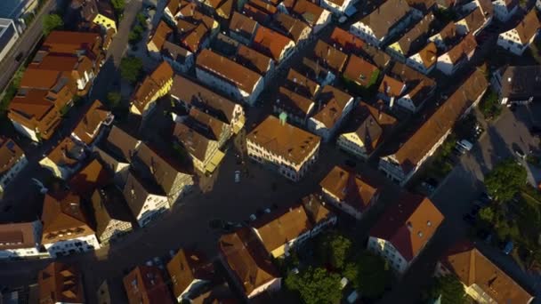 Widok Powietrza Miasto Murrhardt Niemczech Słoneczny Dzień Wiosną — Wideo stockowe
