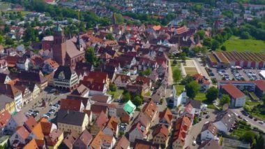 Weil der Stadt 'ın Almanya' daki hava manzarası. 