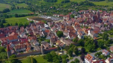 Weil der Stadt 'ın Almanya' daki hava manzarası. 