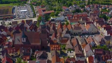 Weil der Stadt 'ın Almanya' daki hava manzarası. 