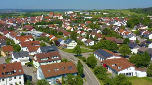 Luchtfoto Van Stad Heimsheim Duitsland — Stockvideo