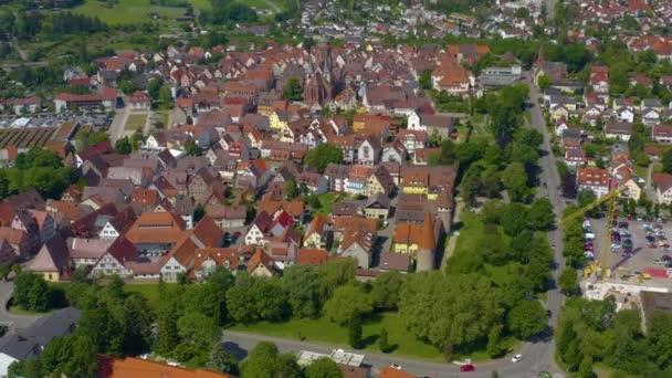 Widok Powietrza Miasto Weil Der Stadt Niemczech — Wideo stockowe
