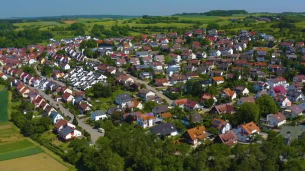 Luchtfoto Van Schafhausen Duitsland Camera Pannen Rechts Stad Dan Draait — Stockvideo