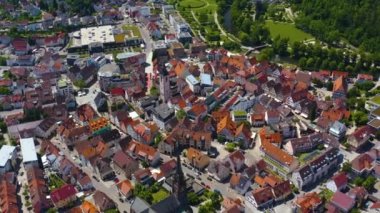 Almanya 'daki Nagold şehrinin Kara Orman' daki havası. 