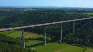 Almanya 'daki Neckarblick Köprüsü Kara Orman' da.,