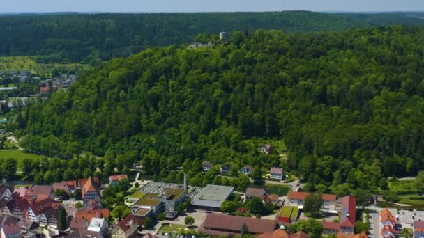Vzduch Města Nagold Německu Černém Lese — Stock video