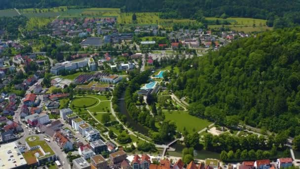 Luftaufnahme Der Stadt Nagold Schwarzwald — Stockvideo