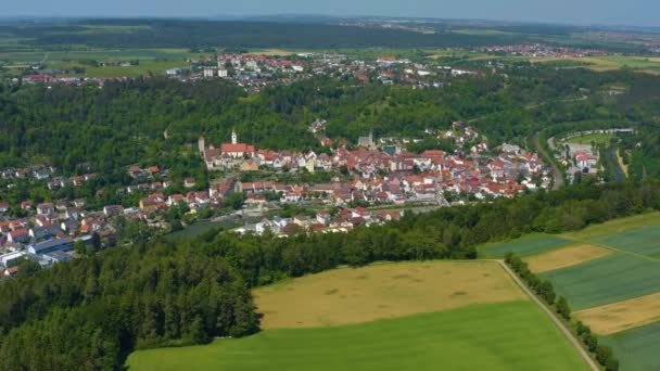 Aérien Ville Horb Neckar Dans Forêt Noire Allemagne — Video