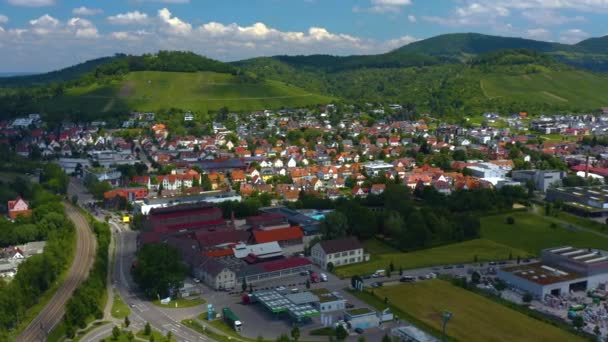Luftaufnahme Der Stadt Metzingen Deutschland — Stockvideo