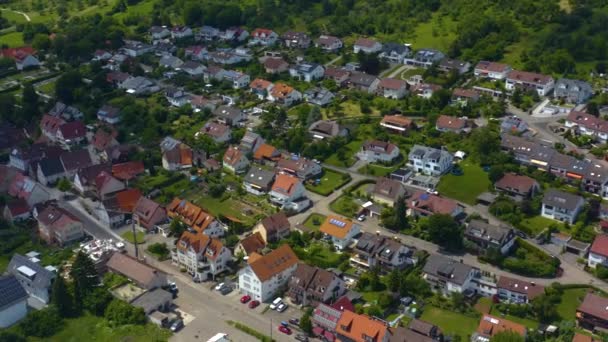 Widok Lotu Ptaka Neckartailfingen Niemczech — Wideo stockowe