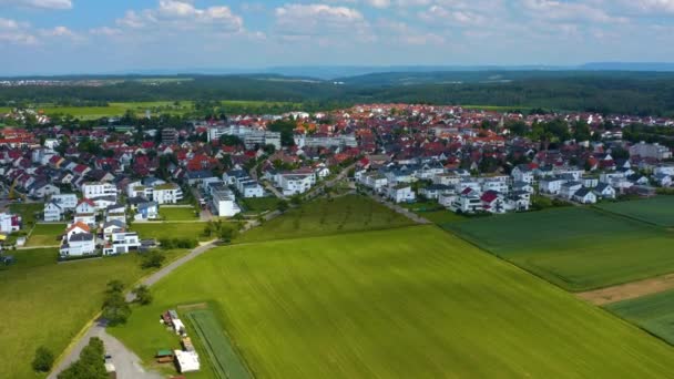 Schoenaich Légi Képe Németországban Jobbra Város Mellett — Stock videók