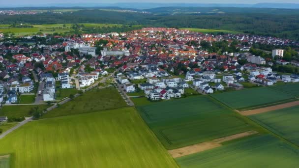 Widok Powietrza Schoenaich Niemczech Pan Prawo Miasta — Wideo stockowe