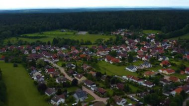 Almanya 'daki Kapfenhardt kentinin hava görüntüsü
