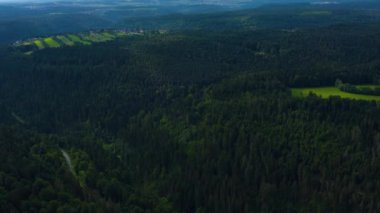 Almanya 'da, Kara Orman' da Edelweiler 'ın hava manzarası.