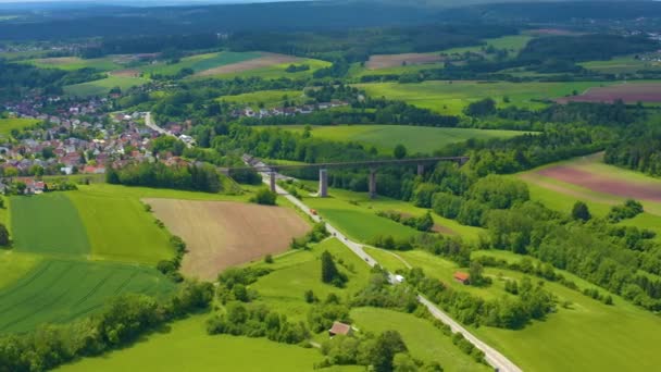 Vista Aérea Hallwangen Alemanha — Vídeo de Stock