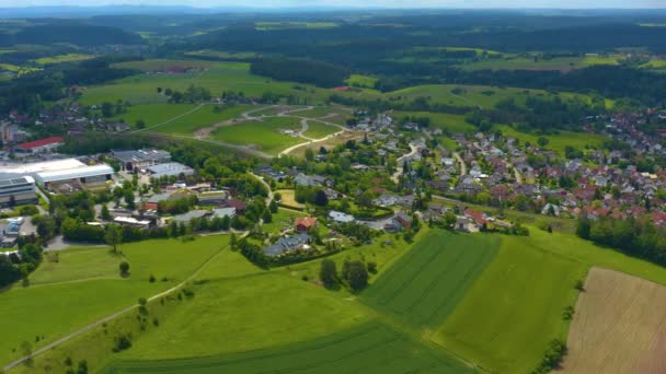 Letecký Pohled Hallwangen Německu — Stock video