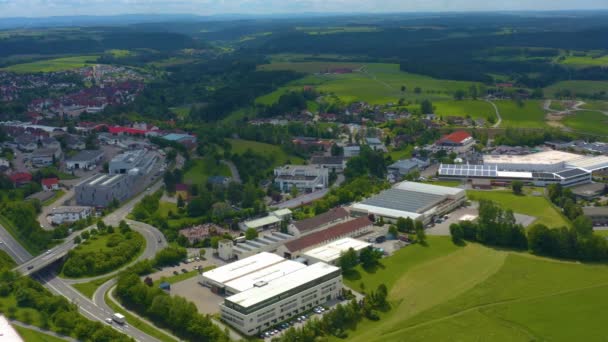 Luchtfoto Van Hallwangen Duitsland — Stockvideo