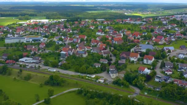 Almanya Daki Schopfloch Şehrinin Hava Manzarası — Stok video