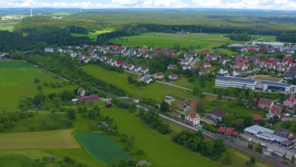 Vedere Aeriană Orașului Schopfloch Germania — Videoclip de stoc