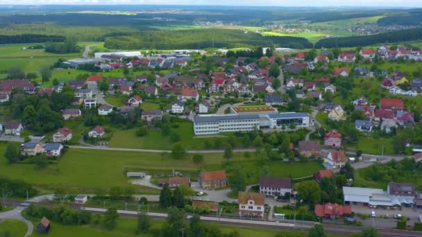 Flygfoto Över Staden Schopfloch Tyskland — Stockvideo
