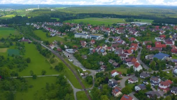 Almanya Daki Schopfloch Şehrinin Hava Manzarası — Stok video