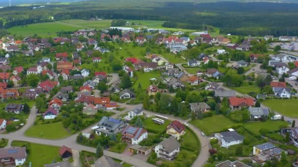 Вид Воздуха Город Schopfloch Германии — стоковое видео
