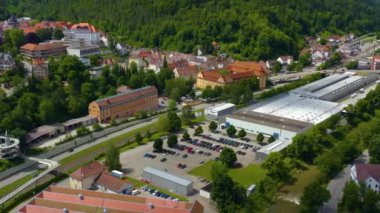 Almanya 'daki Oberndorf kentinin hava görüntüsü. 