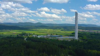 Almanya 'da Rottweil kenti etrafındaki hava manzarası.