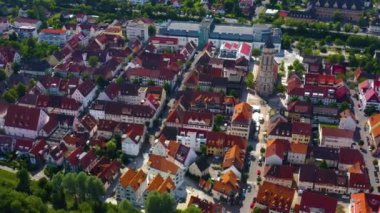 Almanya 'daki Balingen kentinin hava görüntüsü.