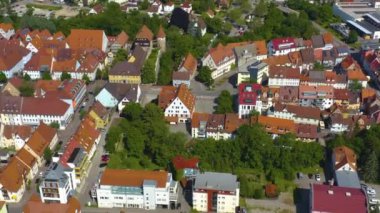 Almanya 'daki Balingen kentinin hava görüntüsü.