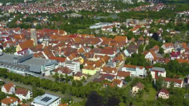 Almanya 'daki Balingen kentinin hava görüntüsü.