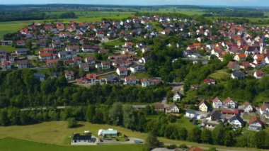 Almanya 'daki Stetten köyünün hava görüntüsü.