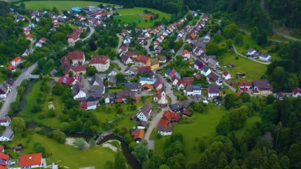 Vue Aérienne Wasserschloss Château Eau Glatt Allemagne — Video