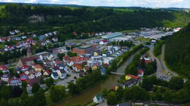 ドイツの都市Sulz Neckarの空中写真 — ストック動画