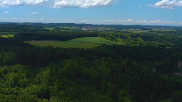 ドイツのロットウィル周辺の空中風景 — ストック動画