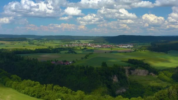 Aerial View City Rottweil Germany — Stock Video