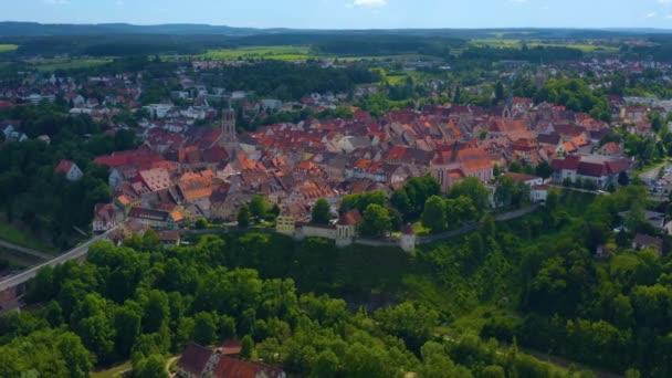 Vista Aérea Parte Antiga Cidade Rottweil Alemanha — Vídeo de Stock