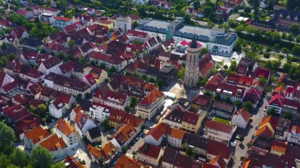 Vista Aérea Cidade Balingen Alemanha — Vídeo de Stock